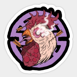 Resurrection Of The Wounded rooster Sticker